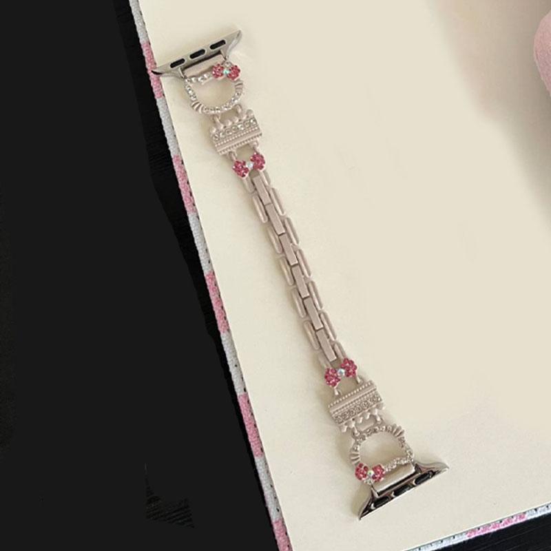

Sanrio HelloKitty Стальной ремешок для Apple Watch Bands 5 мм 44 мм 42 мм 41 мм 38 мм 49 мм 40 мм Креативность Женские Iwatch Series 38 40 41 S10 42 бежевый