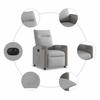 Electric Recliner Chair Cloud Gray Fabric