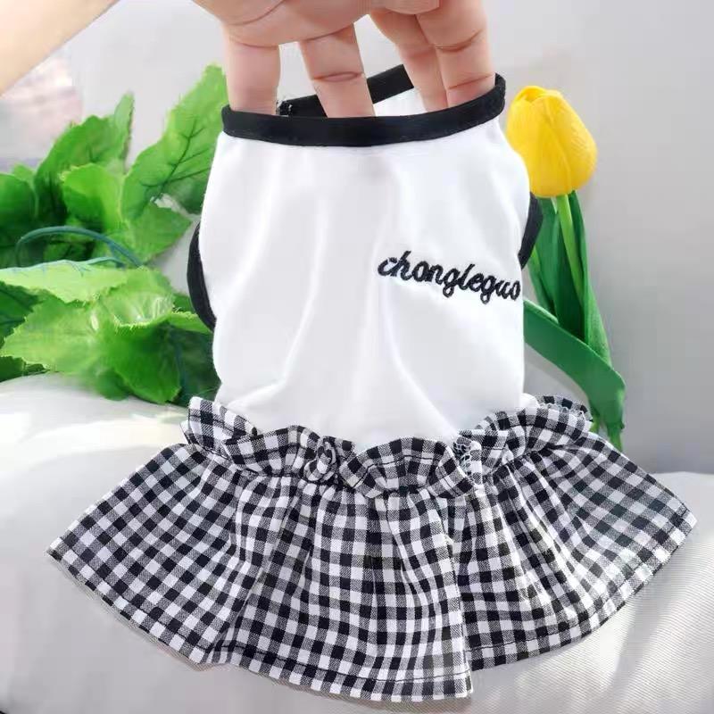Strawberry Print Pet Dog Dress 2026 Dog Clothes Cute Bow Summer Puppy Costume Chihuahua French Bulldog Clothing Cat Dog Swimsuit