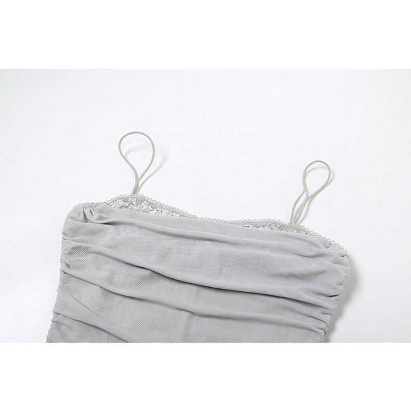 Dámská letní ohlávka sexy úzké, bokové šaty ze síťoviny