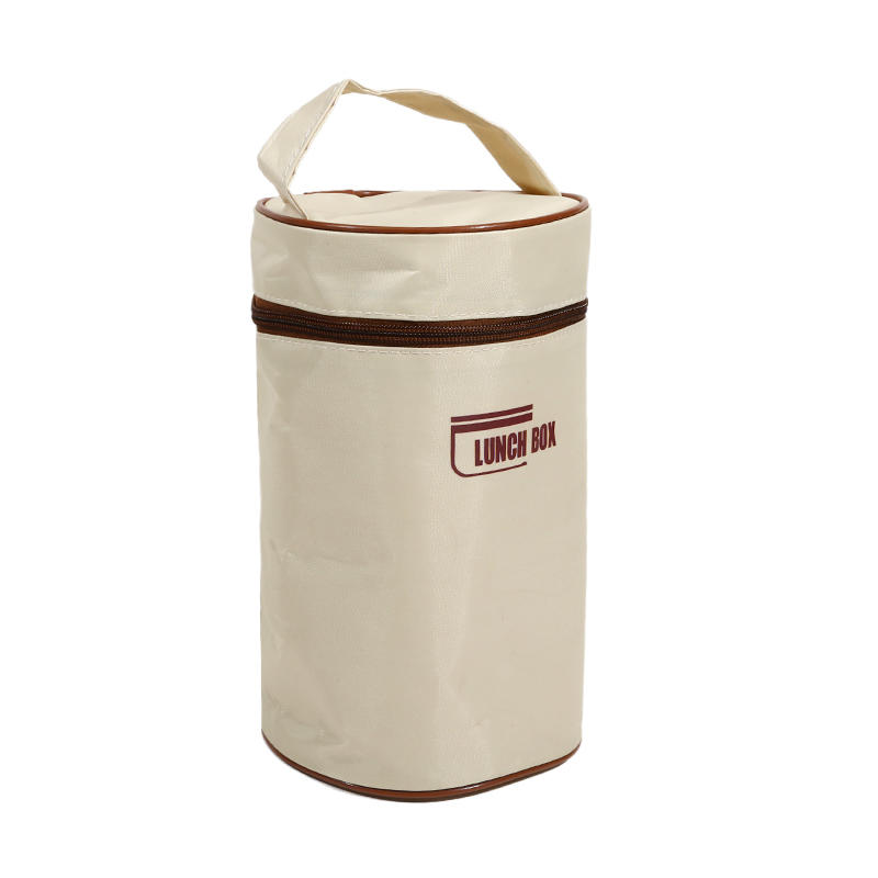 Lunch Box Set Portable Keep Warm Container With Insulated Bag Stackable Bento Bag Round Lunch Box Container