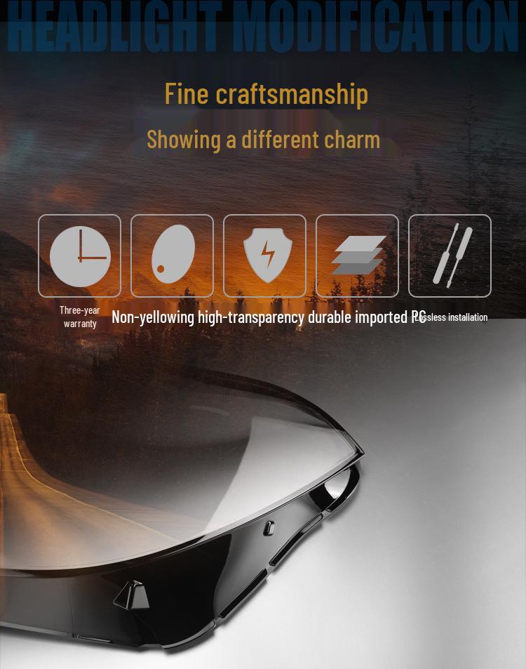 Fits BMW X5 X6 (2018-2021) Headlight Lens Cover - Front & Rear Shell Lamp Face