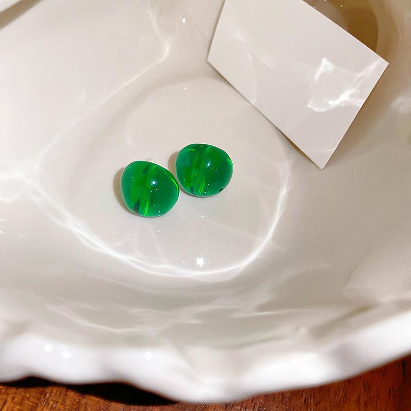 Dopamine Geometry Element Ring Earrings Women's Round Face Explosion Premium Sense Earrings Niche Design Stud Earrings Sweet Earrings