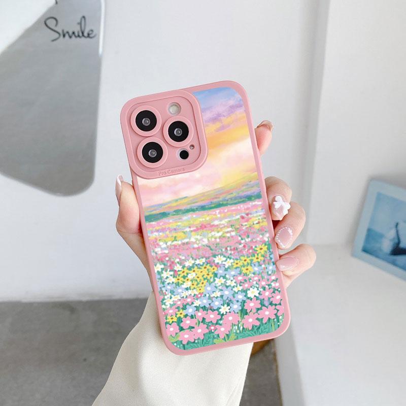 Field Flower Jungle Fresh Scenery Phone Case For iphone 14 11 12 13 Pro Max 7 8 Plus SE 2020 X XR XS Soft Silicone Cover Fundas