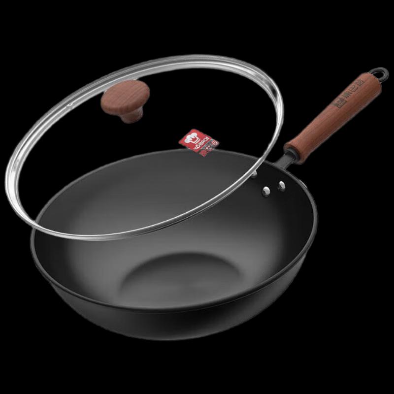 Kangbach 32cm Non-Coated Fine Iron Wok