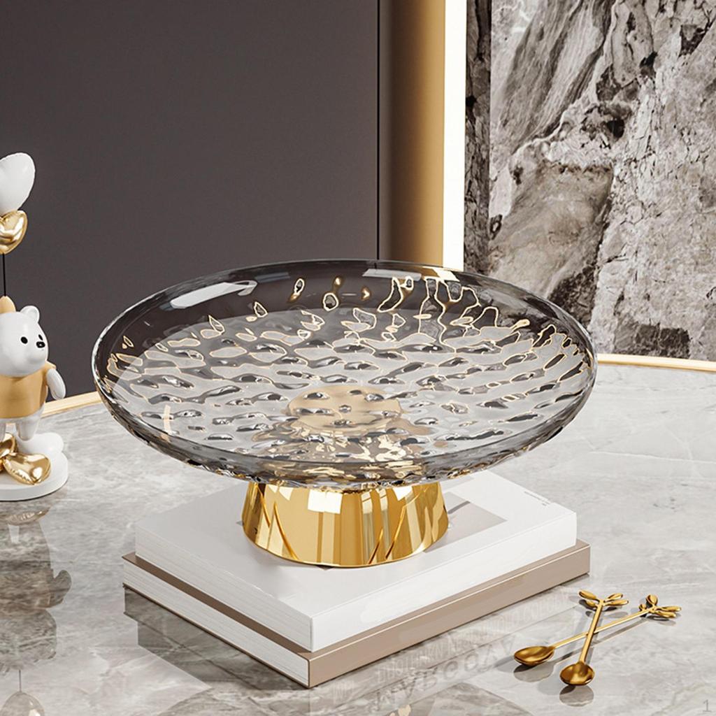 Pedestal Fruit Bowl Decorative Multifunctional Aesthetic Storage Tray Food Dish for Kitchen