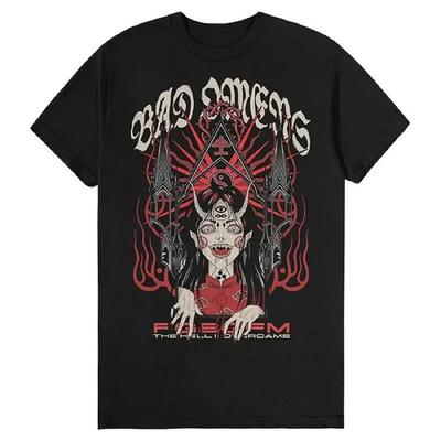 Bad Omens Band Metal Core Rock Αμερικάνικο Ρετρό Καθημερινό Φαρδύ Μπλουζάκι Κοντομάνικο από Βαμβάκι Καλοκαίρι για Άνδρες και Γυναίκες