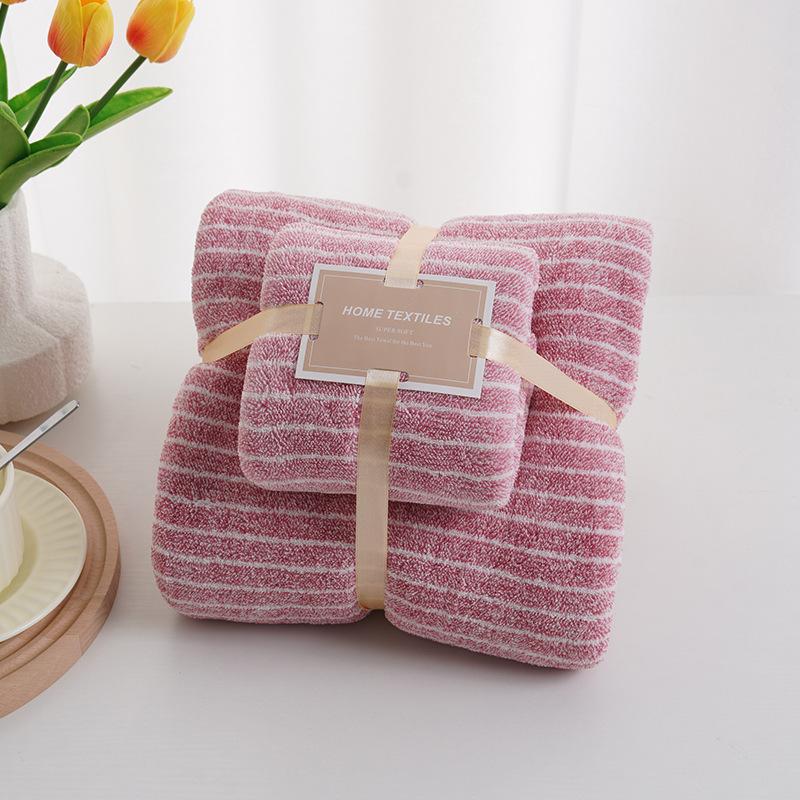 Coral Velvet Towel Bath Towel Set Thickened Absorbent Towel Cover Product Face Wash Towel