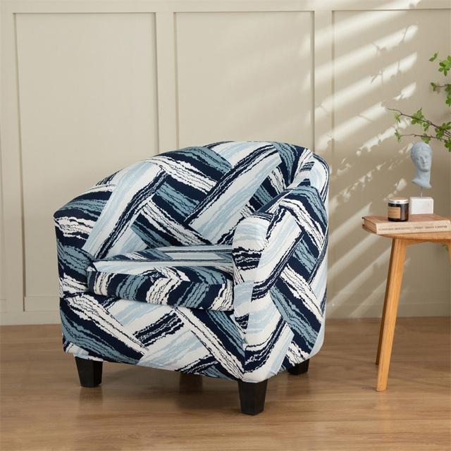 Floral Prints Single Armchair Cover Relax Spandex Single Seater Tub Club Couch Slipcover For Living Room Sofa Protector Covers