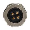 4 Pcs M12 Aviation 4 Core A Type Plug 4 Pins Female Panel Electronic Plug Socket Connector for Sensors Actuators