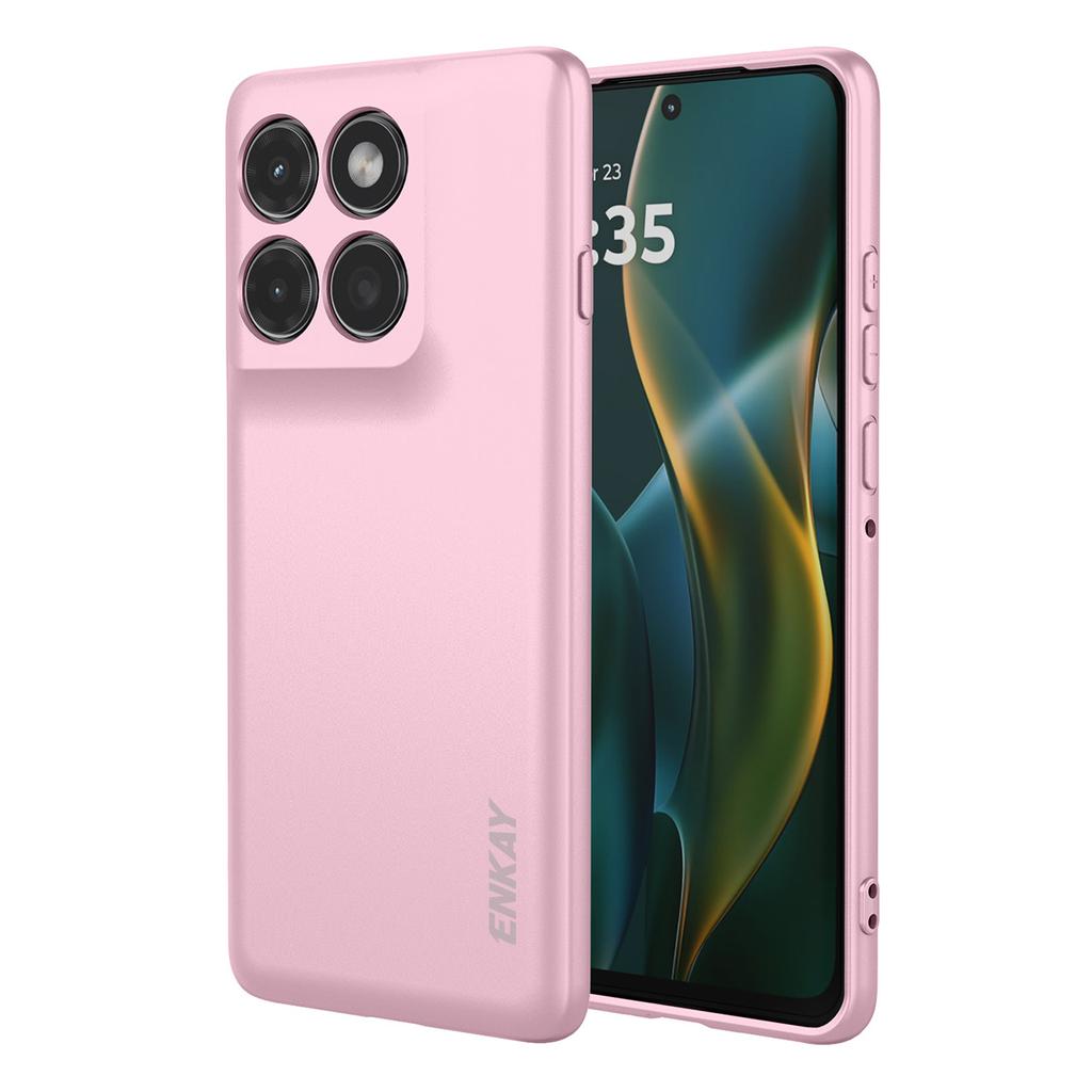 For Motorola Edge 60 Pro 5G Silicone Case ENKAY HAT PRINCE Straight Edge Cell Phone Back Cover