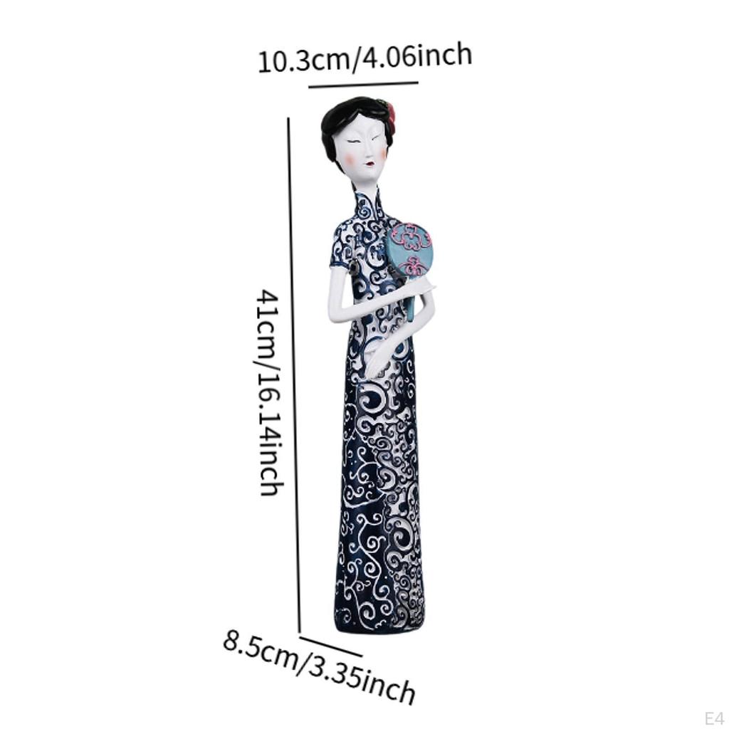 Chinese Ancient Lady in Qipao Statue