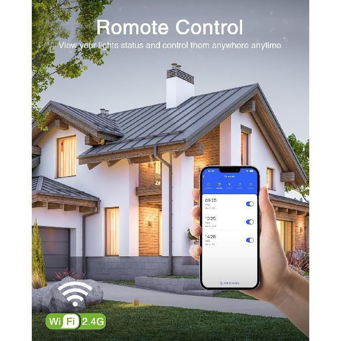 GHome Smart Switches for Lights, WiFi Smart Light Switch Works with Alexa and Google Home, Single-Pole, Neutral Wire Required, 2.4Ghz WiFi Light