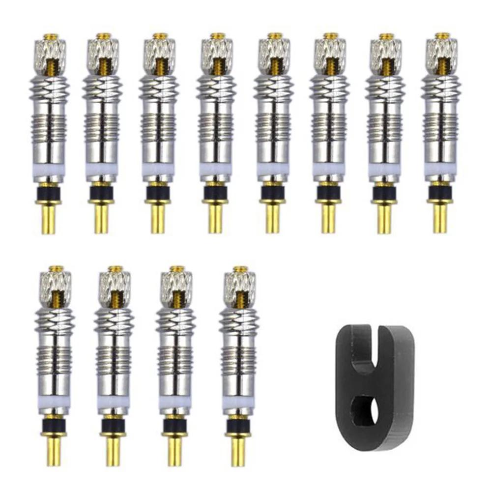 12-2PCS Bike Tire Valve Cores Repair Parts for Bicycle Tire Valve Core Replacement Parts for Bicycle MTB/Road Bike Accessories