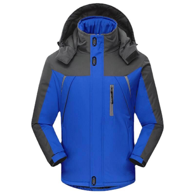 Outdoor Jacket Men's Large Size Fleece Mountaineering Jacket Windproof and Warm Thickened Cotton-padded Jacket