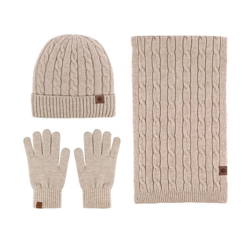 Winter gloves women's self-heating German velvet retro jacquard knitted thermal gloves female student gloves men