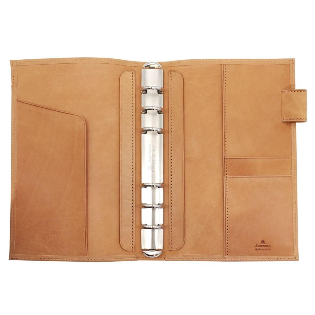 Vitalita Bible Notebook, 19mm Ring Diameter, Himeji Leather, Natural, 7290-0