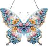 Butterfly 2D Flat DIY Diamond Painting Set Hanging Diamond Art Kits Rhinestone Diamond Art Window Pendants Wall Door Decoration