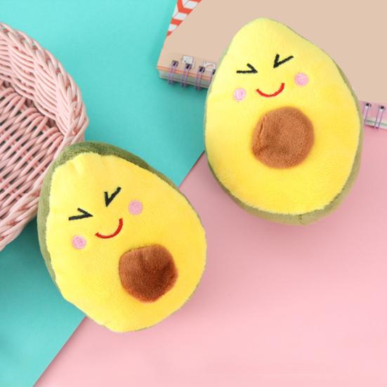 Hund Backenzahn Spielzeug Bissfest Weich Bequem Niedliche Avocado Form Haustier Hund Kauen Geräusch Spielzeug Haustierbedarf