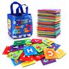 Weiche Alphabetkarten Waschbare Alphabet-Lernkarten Frühes Lernspielzeug für Babys Säuglinge Kleinkinder Jungen und Mädchen