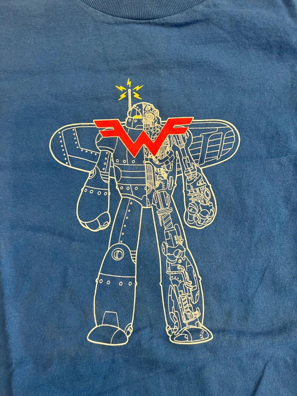 Vintage 2000s TENNESSEE RIVER WEEZER Robot Mecha concert tour t-shirt FR318 S
