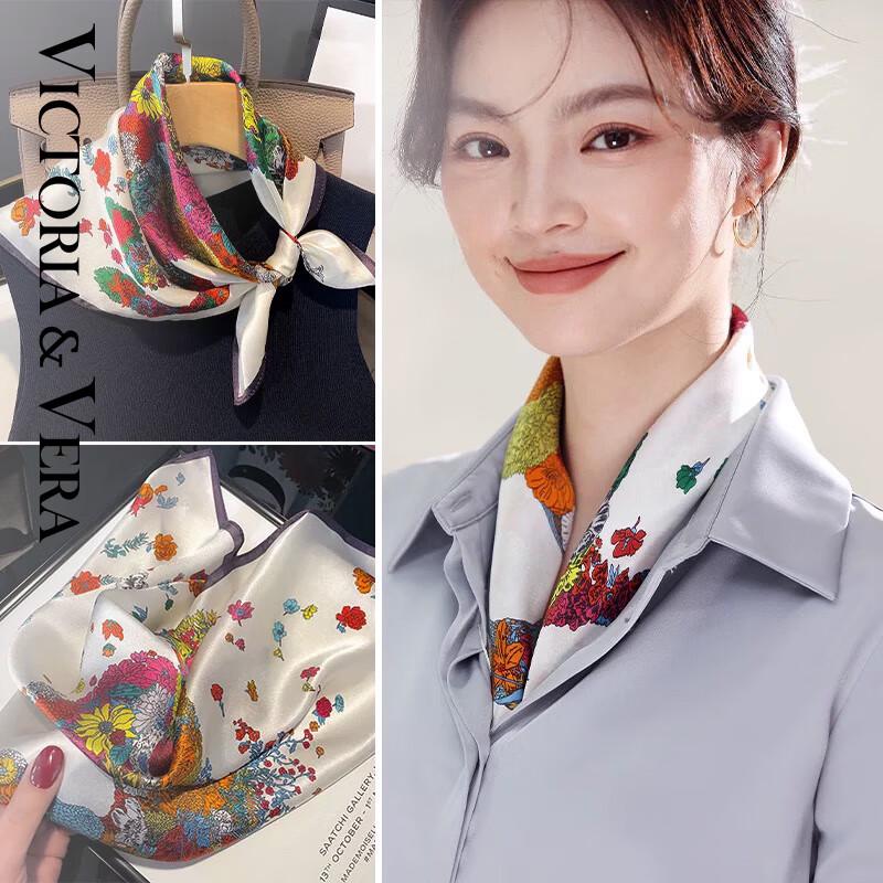 

VICTORIA&VERA Mulberry Silk Printed Scarf 66*66