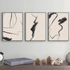 Modren Abstract Minimalist Black Line Beige Posters Prints Canvas Painting Wall Art Pictures Living Bedroom Home Decoration