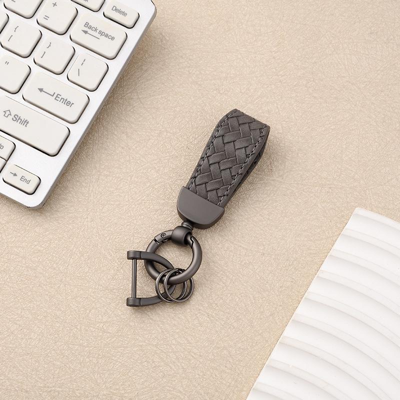 Luxury PU Leather Anti-Lost Motorcycle Car Keychain Pendant