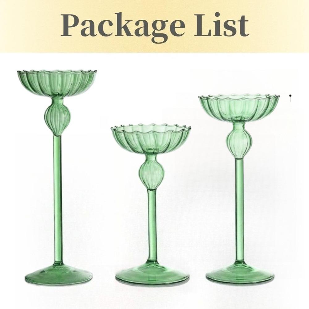 Romantic Transparent Glass Candlestick Holder European Candlelight Dinner Candlestick Home Decoration Ornament Wedding Supplies