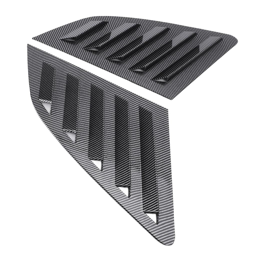 2Pcs Rear Side Window Louver Cover Left Right Rear Window Air Vent Scoop Shutter Cover Blind
