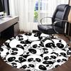 1pc Panda Pattern Office Round Area Rug, Indoor Mat Suitable For Office, Under Office Chairs Bedroom Living Room Home Decor, Room Deco