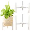 Blomkruksställ Justerbart Metallväxtställ Utomhus Inomhus Kraftigt Trekantig Struktur Halkfria Fötter Krukväxtställ