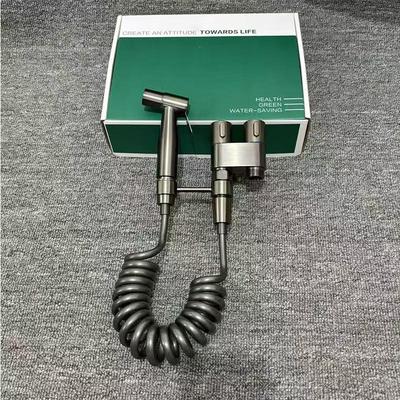 Stainless Steel Double Outlet Toilet Bidet Spray Set with Angle Valve