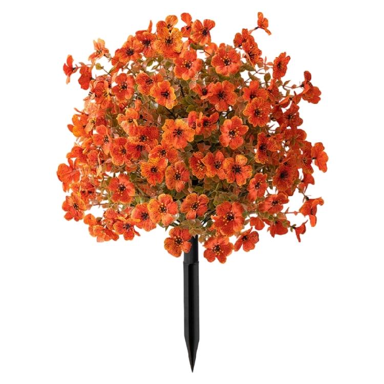 Realistic Flower Stake 22Inch High Artificial Plant Outdoor Plastic Flower For Garden Patio Front Porch Yard Landscaping