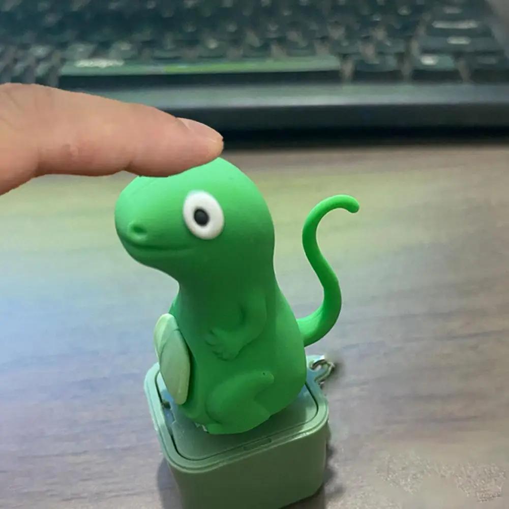 Lizard Sound Button Keychain Toy, Decompression Voice Pendant with Type-C Charging, Fun Desk Decoration Stress Reliever