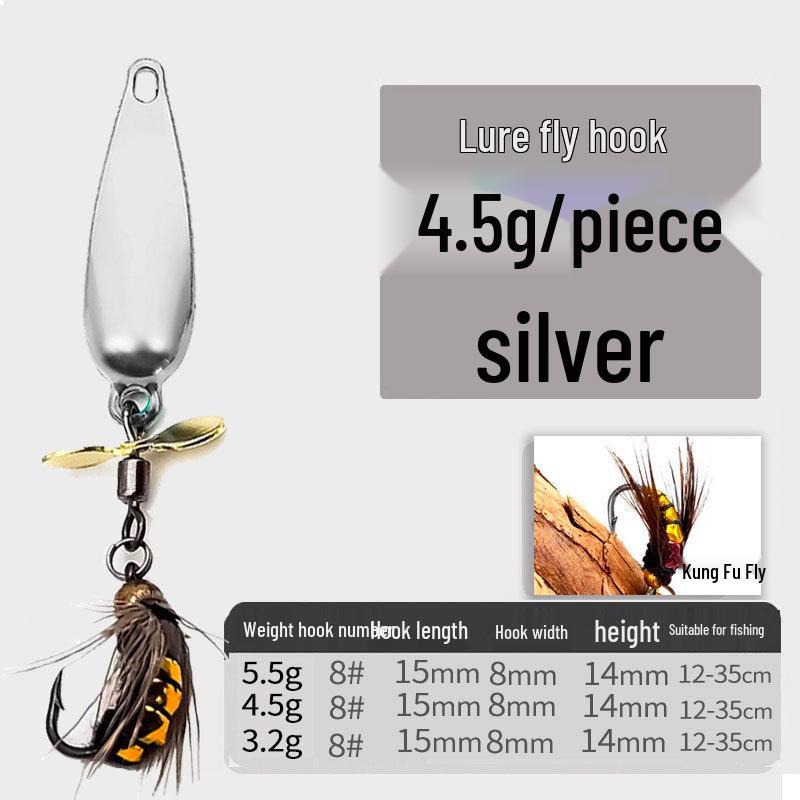 Propeller Spinner Fly Fishing Lure - Micro Soft Bait Hook for White Mouth Fishing