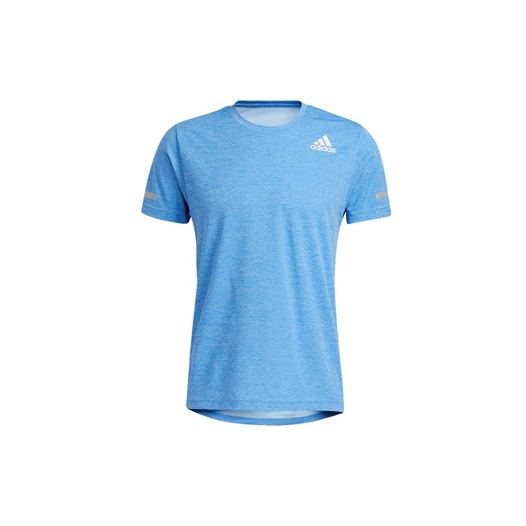 adidas T Shirts Men's Sky Blue Crew Neck Moderate Straight Fit HF4204