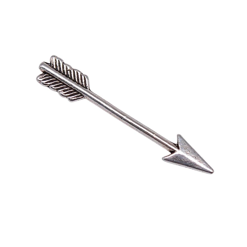 

20шт Стрелы Шармы Шармы Античное серебро Цвет Цинковый сплав 30X5mm