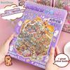 Large Miniature Scene Collection Coil Landscaping Sticker DIY Toy Game Books 3D Sticker Cabin Scene