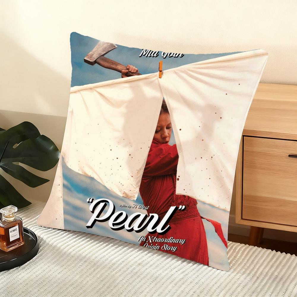 Cushion Cover Silky Short Plush Home Sofa Cushion Cover - Invisible Zipper Home Decoration Pearl Classic Movie