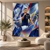 Decorative Tapestry,Kylian Mbappe Printed Wall Art, Lightweight Wall Hanging For Bedroom Background