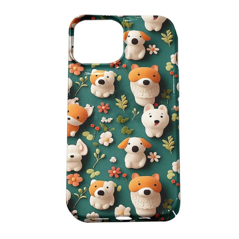 Stereoscopic puppy iPhone11 ultra-thin 17 mobile phone case Apple 14promax Huaqiangbei hot-selling 16 protective case