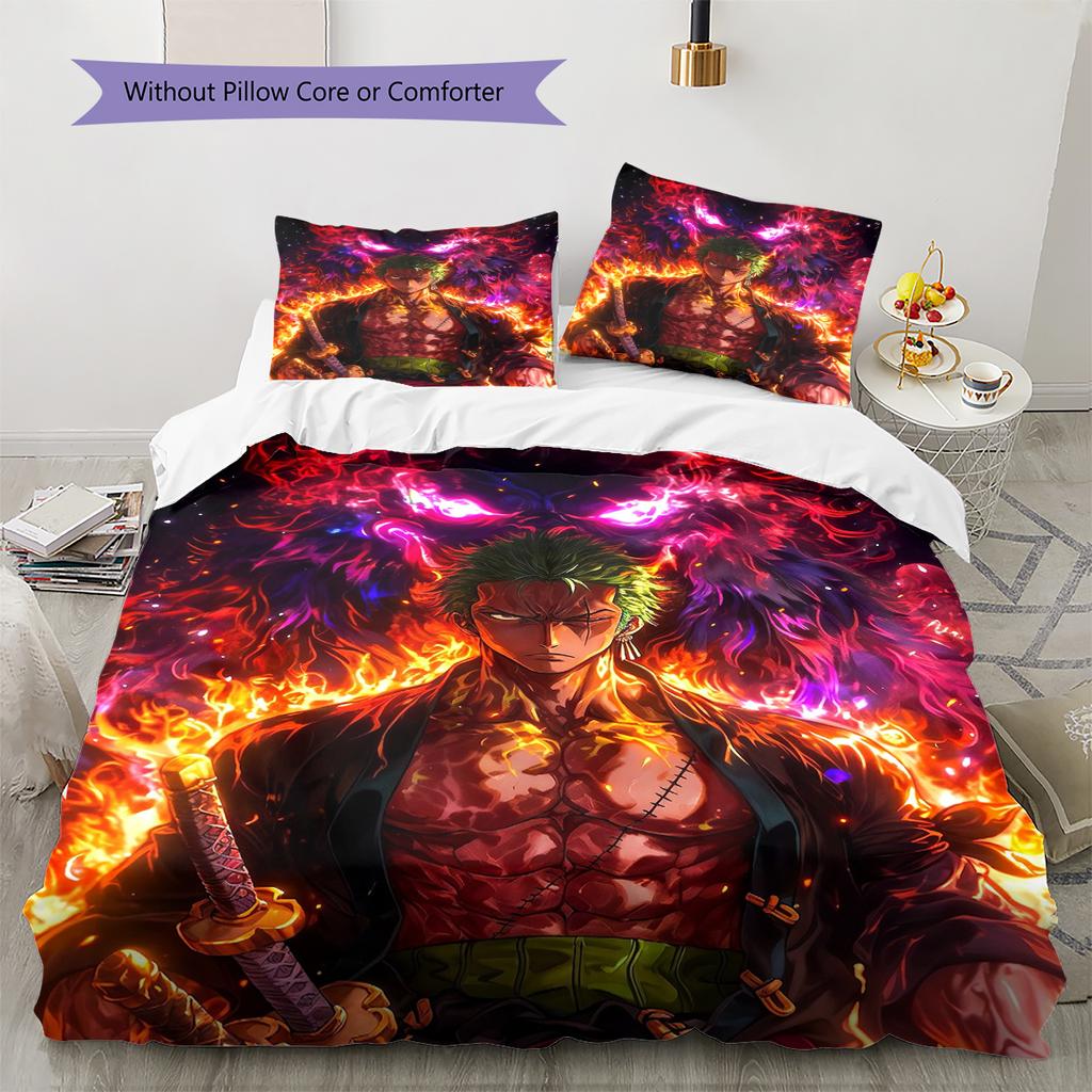 Cartoon Pattern Bedding Quilt Set Quilt Cover Pillowcase Home Decoration Birthday Gift (1 * Duvet Cover + 2 * Pillowcase, Without Core)