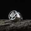 Vintage Masonic Rings For Men Punk Fashion Jewelry Retro Golden Freemasonry Male Finger Ring Biker Club Gift FreeShipping