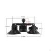 Triple Suction Cup Mount Adjustable with Ball Joint Vacuum Bracket for Drivers,