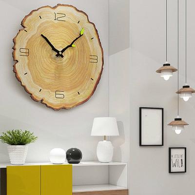 12 Inch Vintage Wooden Clock Cafe Office Home Kitchen Wall Decor Silent Clock Design Art Large Wall