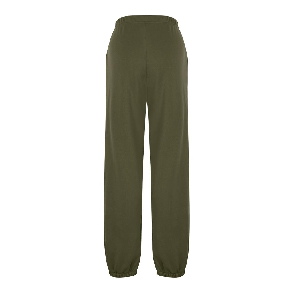 Women's Casual Pants High-waisted Belted Jogging Pants With Pockets