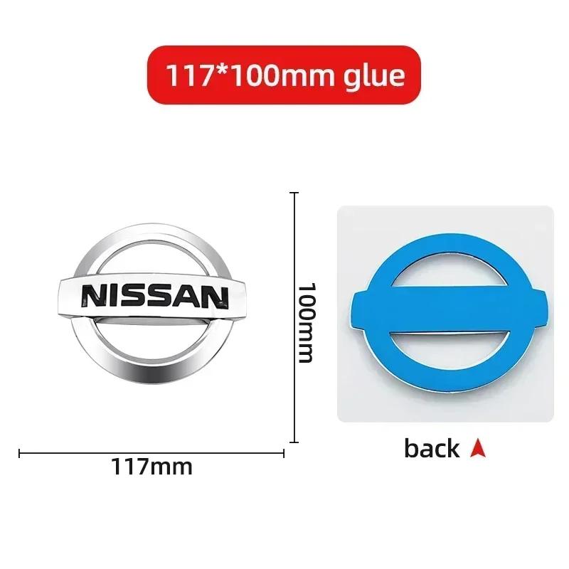 1pcs Car Front Head Hood Bonnet Emblem Rear Trunk Boot Mark Badge Steering Wheel For Nissan X-trail Almera Qashqai Tiida Teana