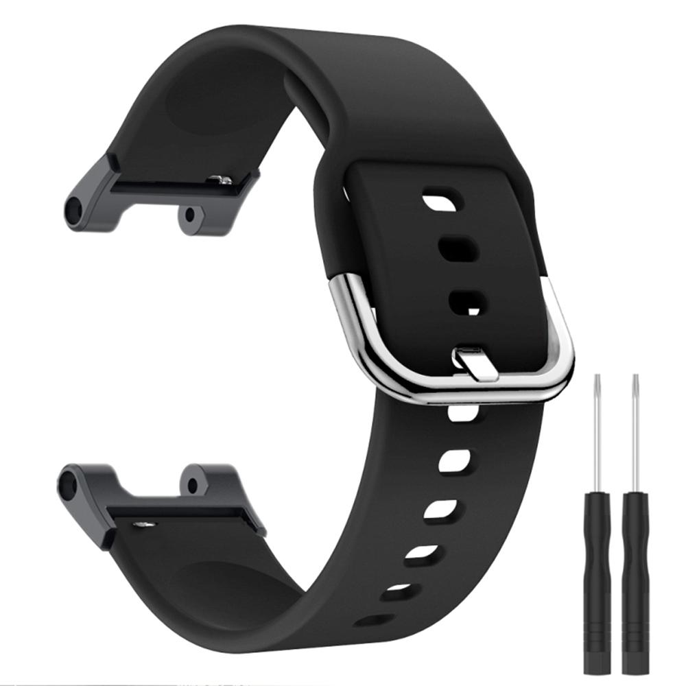 

For Huami Amazfit T-Rex/T-Rex Pro/Ares Band Replacement 22mm Silicone Watch Strap Square Buckle Midnight Blue