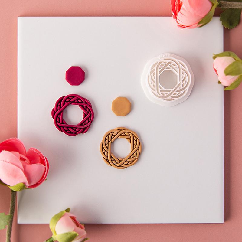 Texture Jewelry Pendant Cutting Mold Chinese Style Patterned Soft Clay Mold